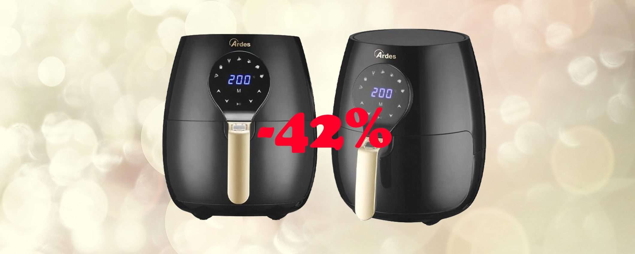 Friggitrice ad aria con display digitale: oggi con sconto imperdibile (-42%) Friggitrice ad aria con display digitale: oggi con sconto imperdibile (-42%)