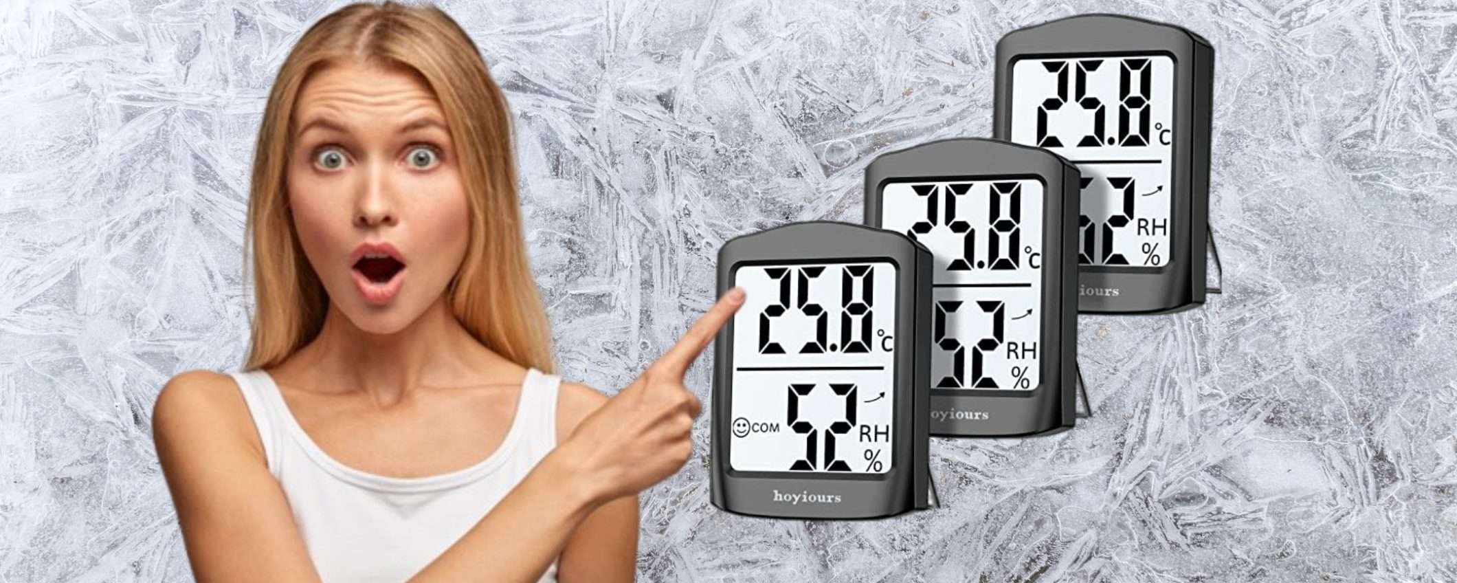Igrometro digitale per interni (x3 pezzi): DOPPIO SCONTO su Amazon Igrometro digitale per interni (x3 pezzi): DOPPIO SCONTO su Amazon