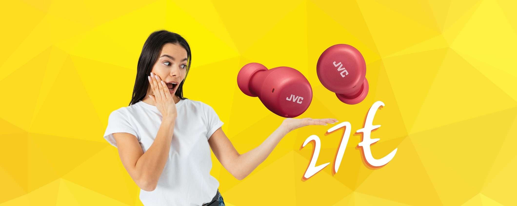 JVC Gumy Mini: auricolari Bluetooth SPETTACOLARI a 27€ su Amazon JVC Gumy Mini: auricolari Bluetooth SPETTACOLARI a 27€ su Amazon
