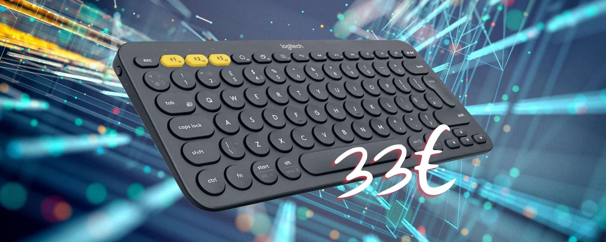 Logitech K380: la tastiera Bluetooth compatta multidispositivo a soli 33€ Logitech K380: la tastiera Bluetooth compatta multidispositivo a soli 33€