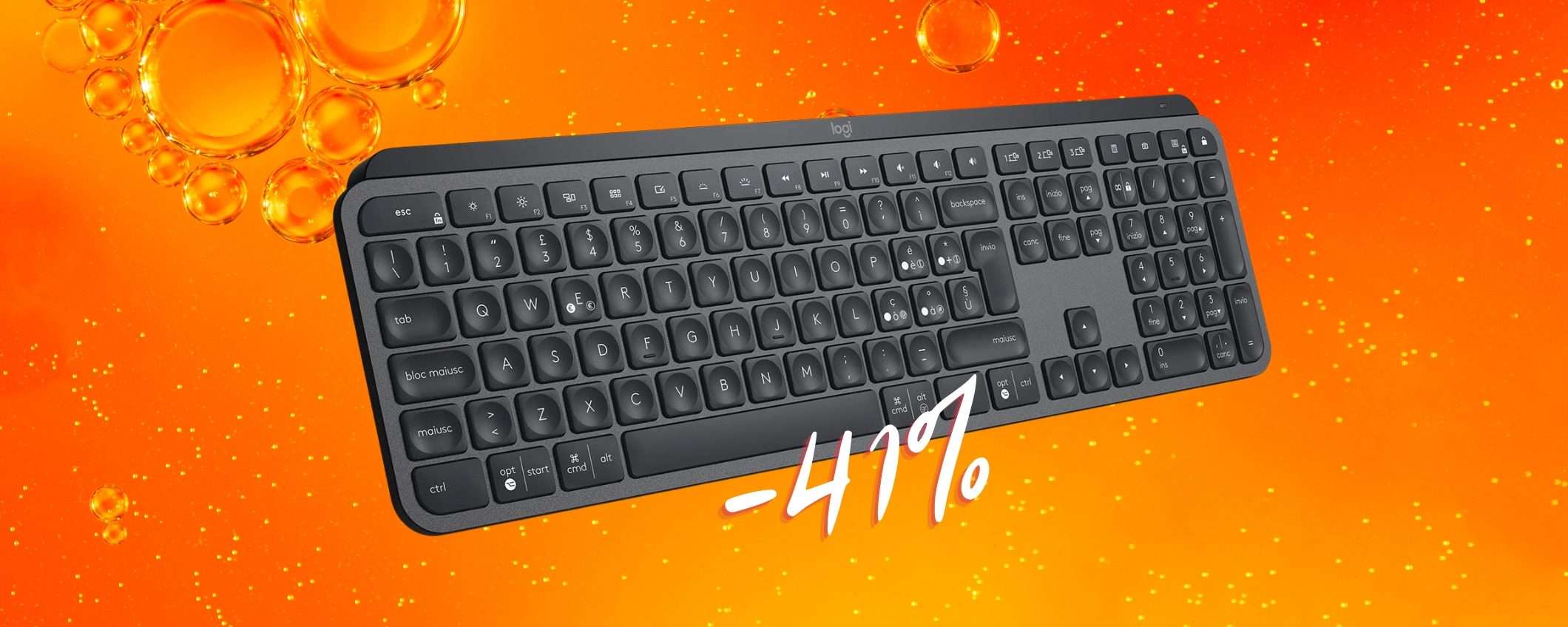 Logitech MX Keys: tastiera wireless EPICA a prezzo ASSURDO (-41%) Logitech MX Keys: tastiera wireless EPICA a prezzo ASSURDO (-41%)