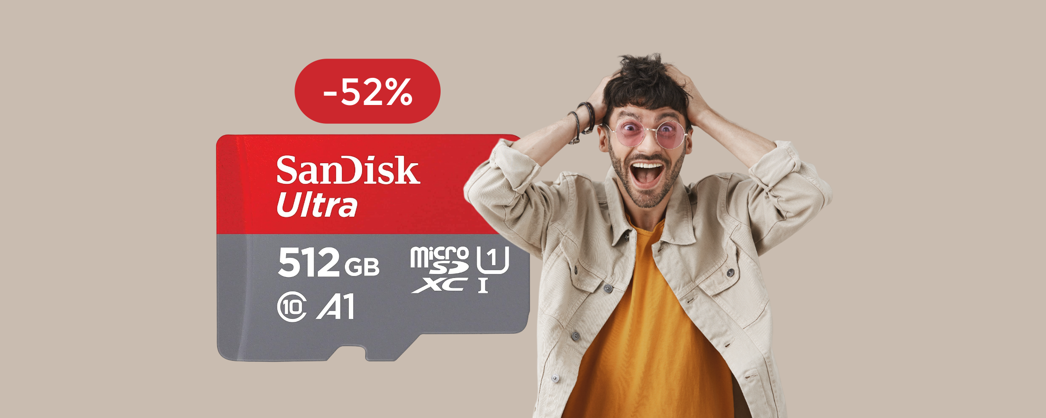 MicroSD SanDisk 512GB: oggi è tua a meno di METÀ PREZZO (-52%)