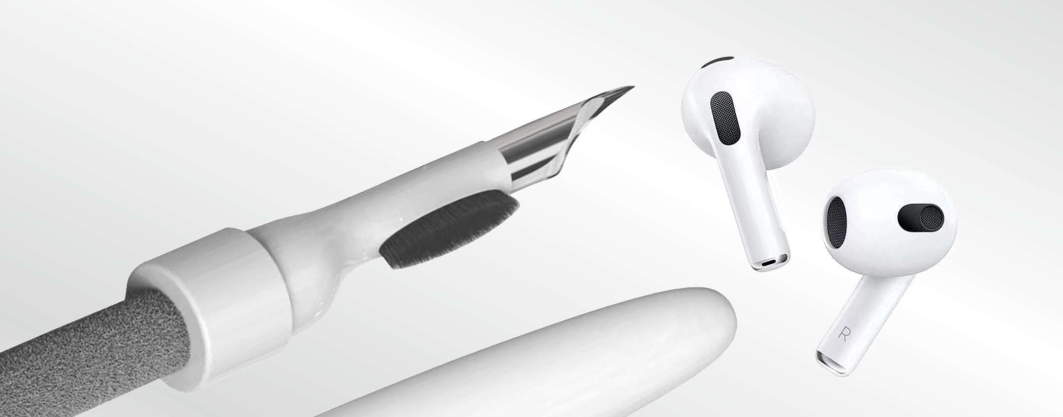 Penna per Pulizia Completa di Auricolari Bluetooth e Cellulare 3 in 1