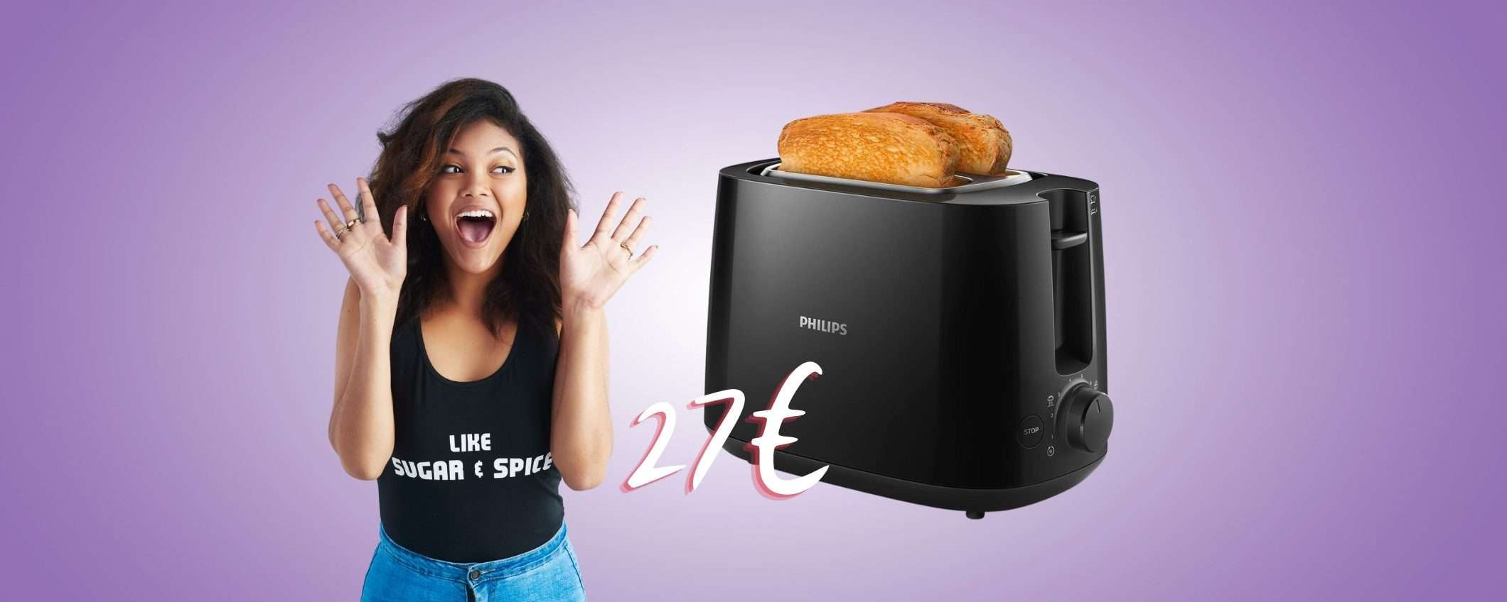 Philips: tostapane con 8 impostazioni, scongelamento e scalda brioche Philips: tostapane con 8 impostazioni, scongelamento e scalda brioche