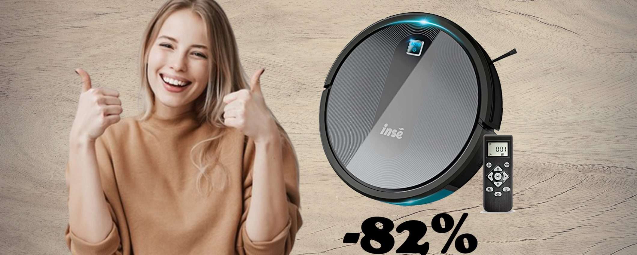 Robot aspirapolvere ultra sottile e potente con SCONTO SHOCK dell'82% Robot aspirapolvere ultra sottile e potente con SCONTO SHOCK dell'82%