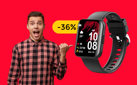 Smartwatch impermeabile con schermo curvo ha tutto e costa solo 25