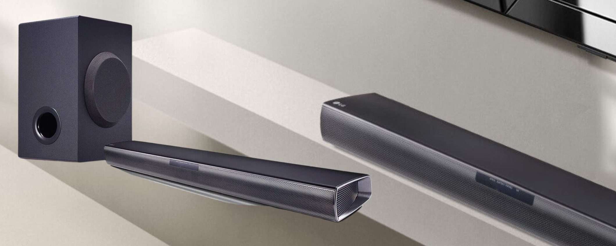 LG, una BESTIA di soundbar da 160W con subwoofer: prezzo ridicolo (89€) LG, una BESTIA di soundbar da 160W con subwoofer: prezzo ridicolo (89€)