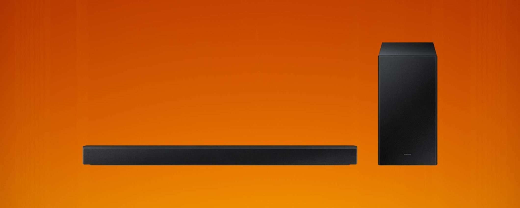 Questa soundbar di Samsung offre un audio immersivo ad un prezzo ridicolmente basso Questa soundbar di Samsung offre un audio immersivo ad un prezzo ridicolmente basso