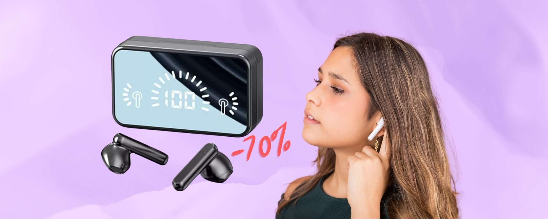 Spunta il COUPON del 70% e questi auricolari wireless sono tuoi a 23€ Spunta il COUPON del 70% e questi auricolari wireless sono tuoi a 23€