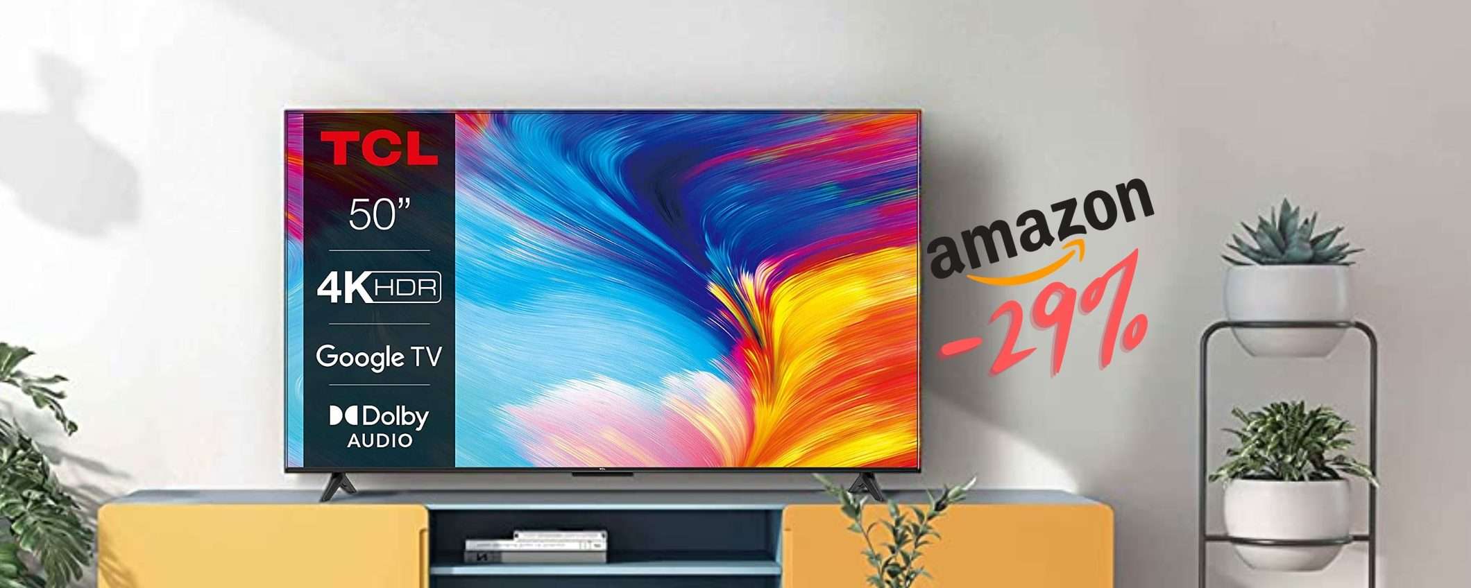 TCL da URLO con la Smart TV da 50”, 4K HDR, Ultra HD, a 319€ TCL da URLO con la Smart TV da 50”, 4K HDR, Ultra HD, a 319€