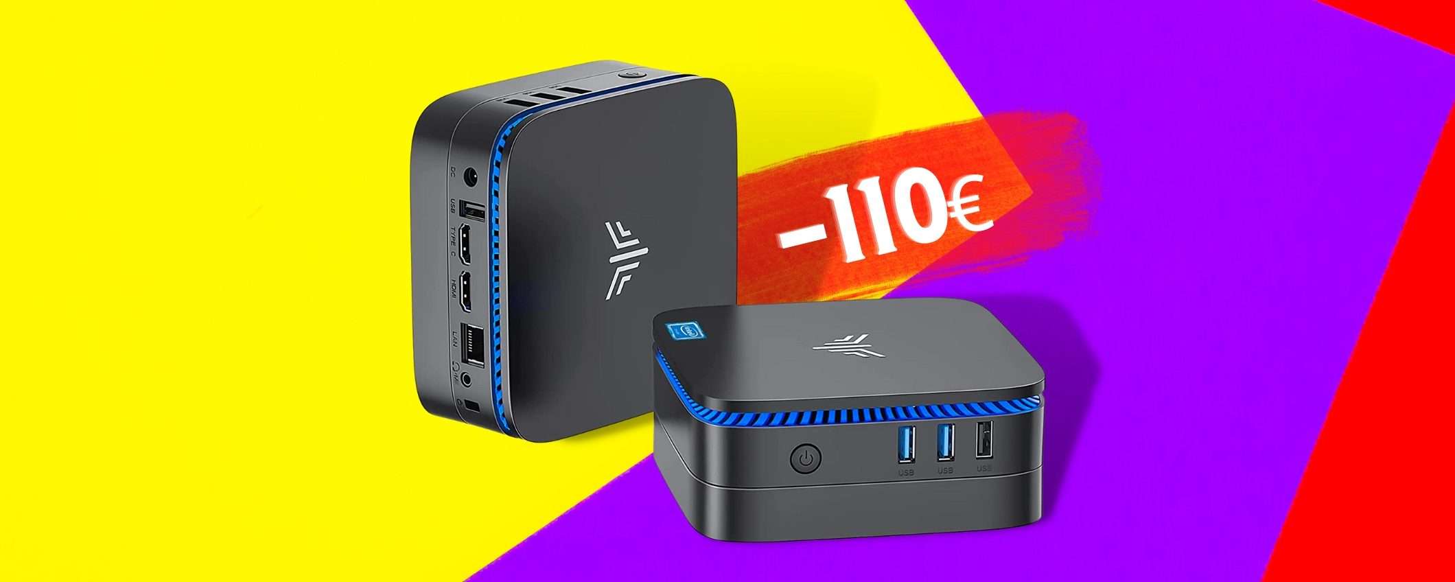Mini PC strepitoso: costa poco, te lo porti a spasso e GIOCHI (-110€) Mini PC strepitoso: costa poco, te lo porti a spasso e GIOCHI (-110€)