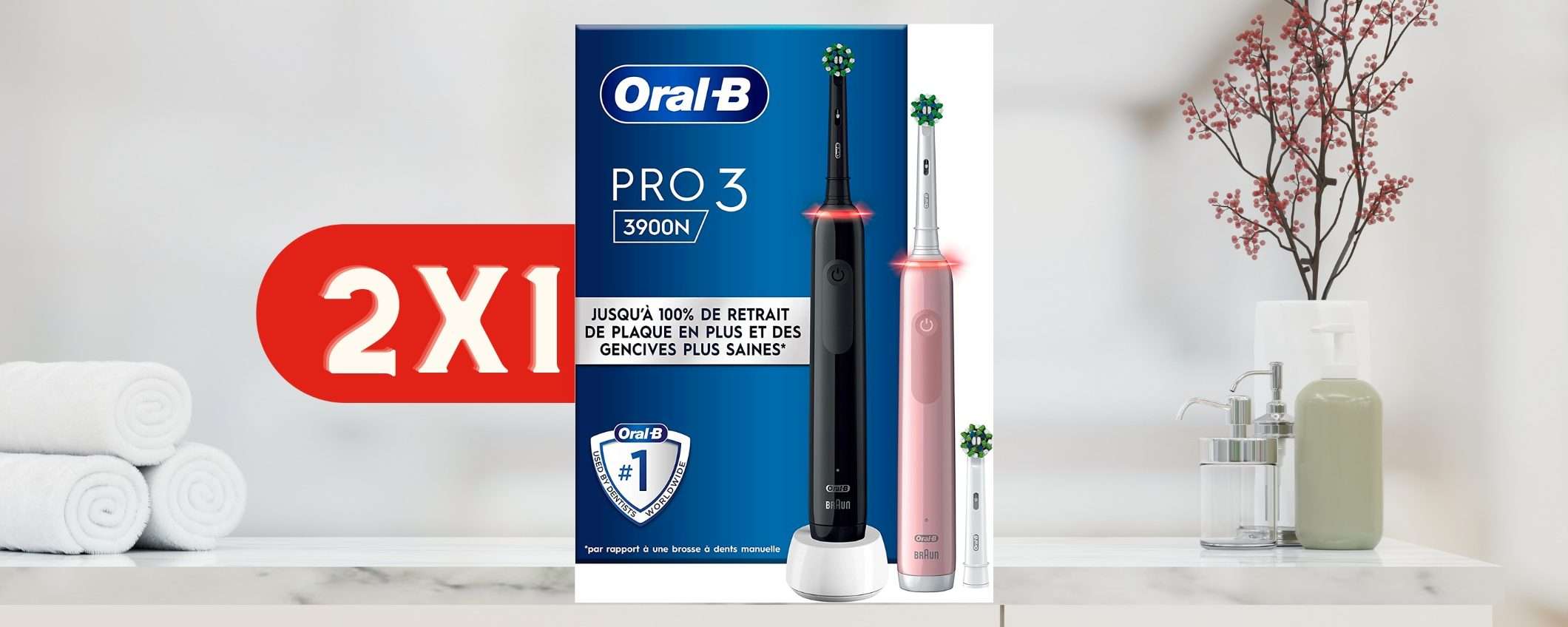 Oral-B Pro 3, non uno ma bensì 2 spazzolini elettrici a prezzo SHOCK Oral-B Pro 3, non uno ma bensì 2 spazzolini elettrici a prezzo SHOCK