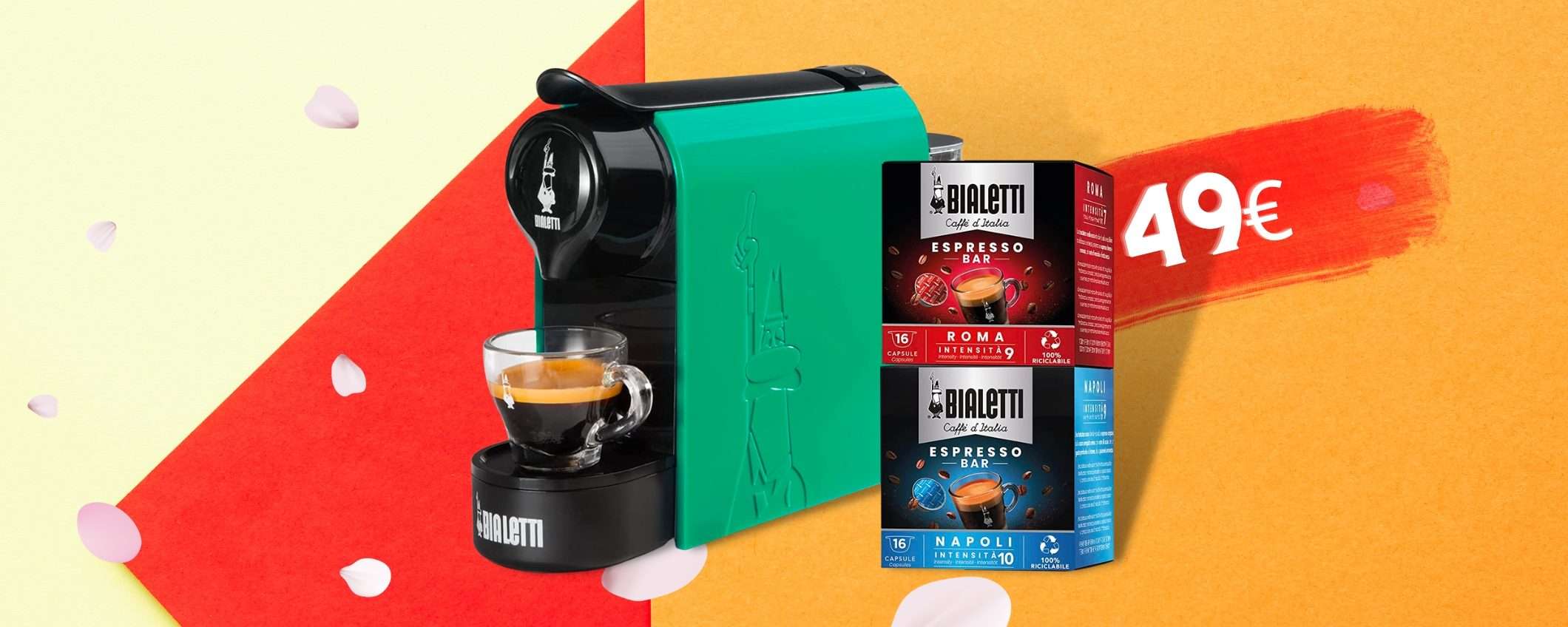 Bialetti Gioia + 32 capsule: la macchinetta perfetta a 49€, CORRI Bialetti Gioia + 32 capsule: la macchinetta perfetta a 49€, CORRI