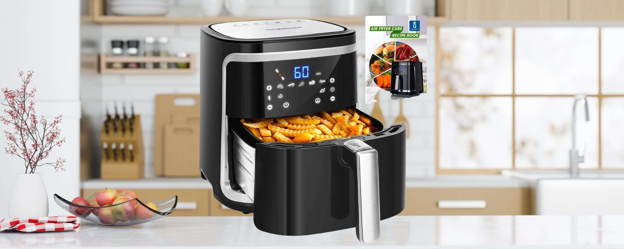 Friggitrice ad aria XXL: cucini per 7 e senza CALORIE in eccesso (90€) Friggitrice ad aria XXL: cucini per 7 e senza CALORIE in eccesso (90€)