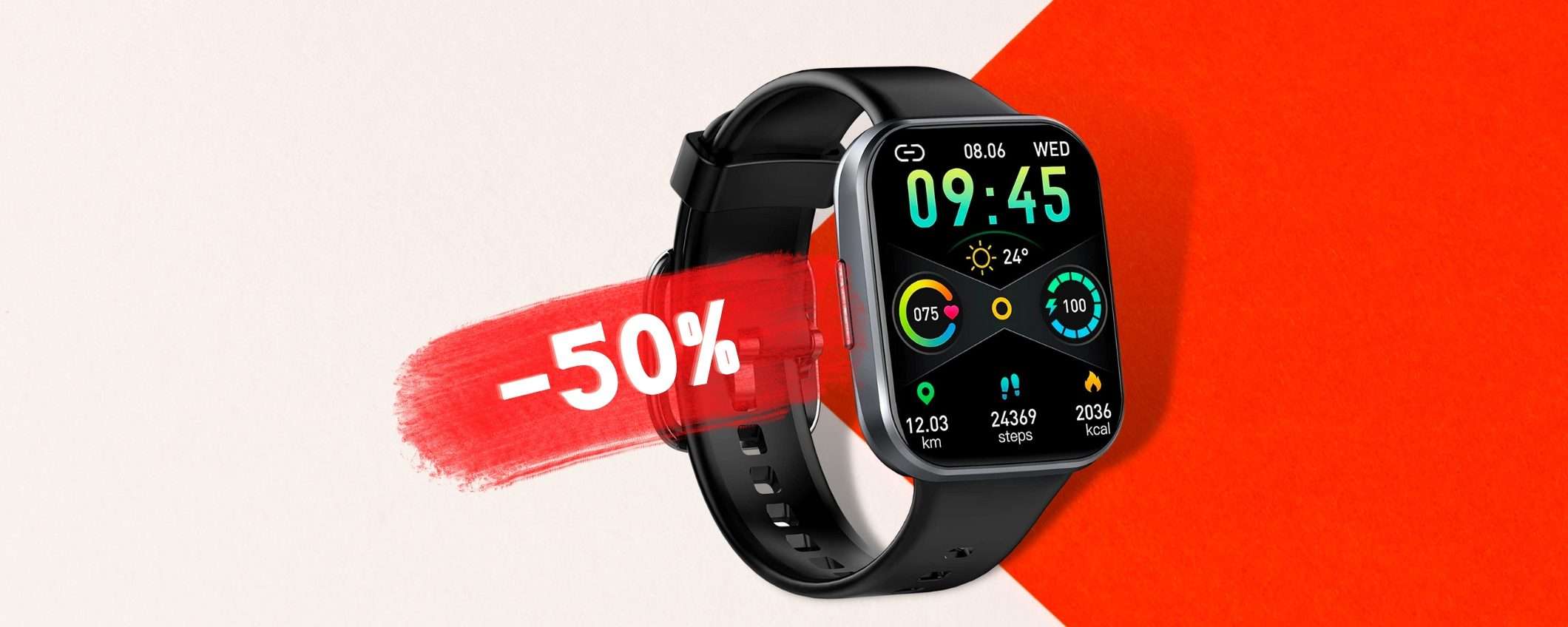 Smartwatch ricco di funzionalità ad un prezzo irrisorio, tuo al 50% Smartwatch ricco di funzionalità ad un prezzo irrisorio, tuo al 50%