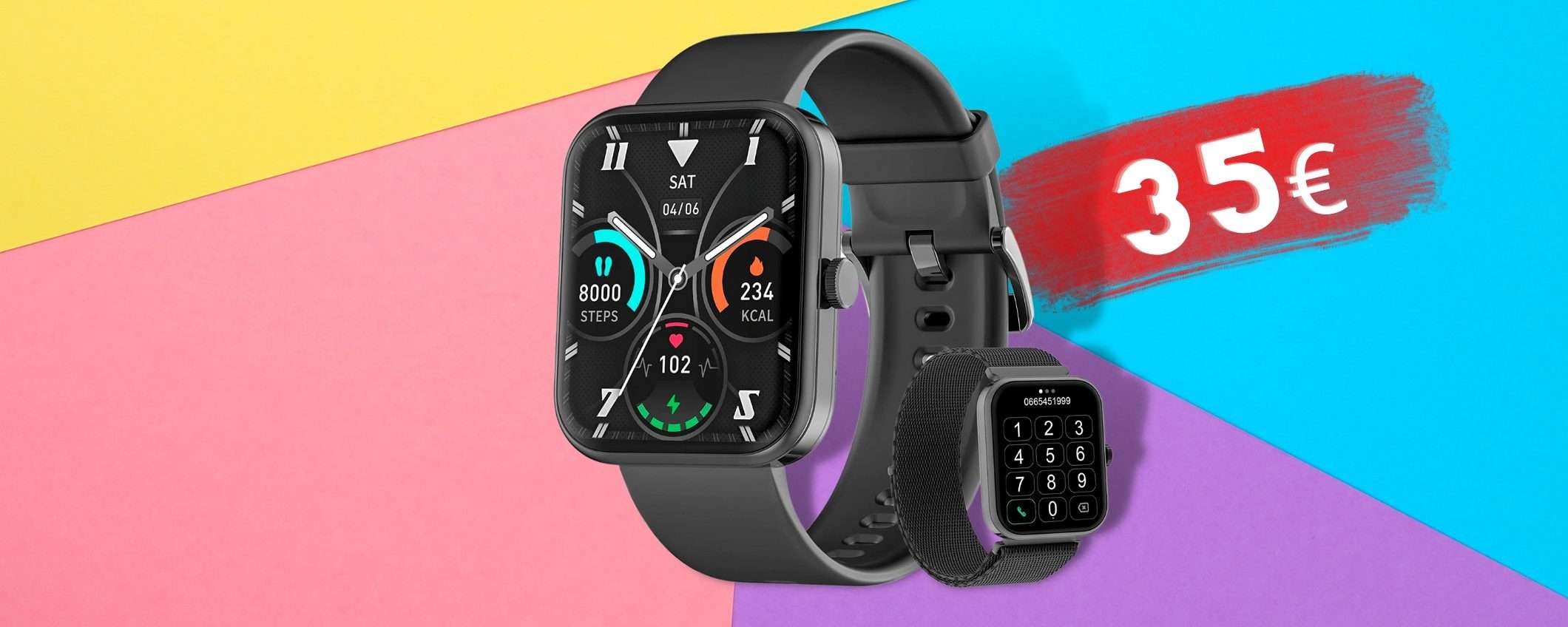 Smartwatch con 100 modalità sportive, chiamate e TANTISSIMO altro Smartwatch con 100 modalità sportive, chiamate e TANTISSIMO altro