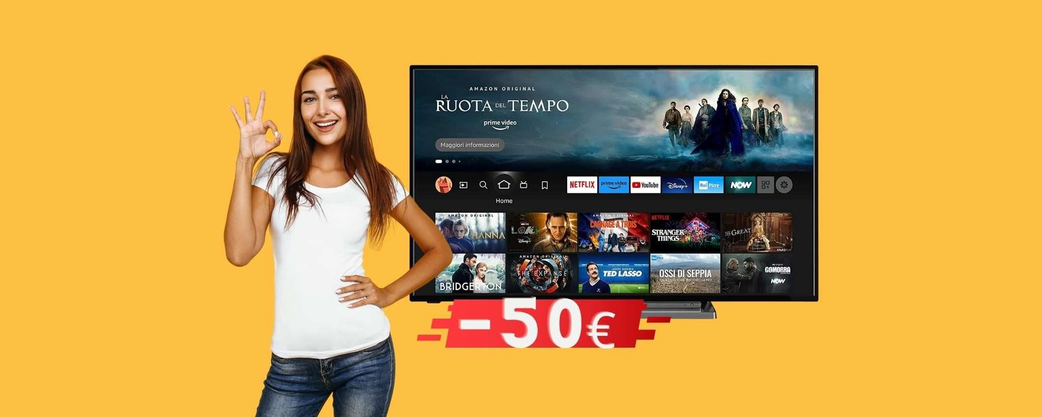 Toshiba lancia una BOMBA: Smart Fire TV da 43 pollici a 50€ in MENO Toshiba lancia una BOMBA: Smart Fire TV da 43 pollici a 50€ in MENO