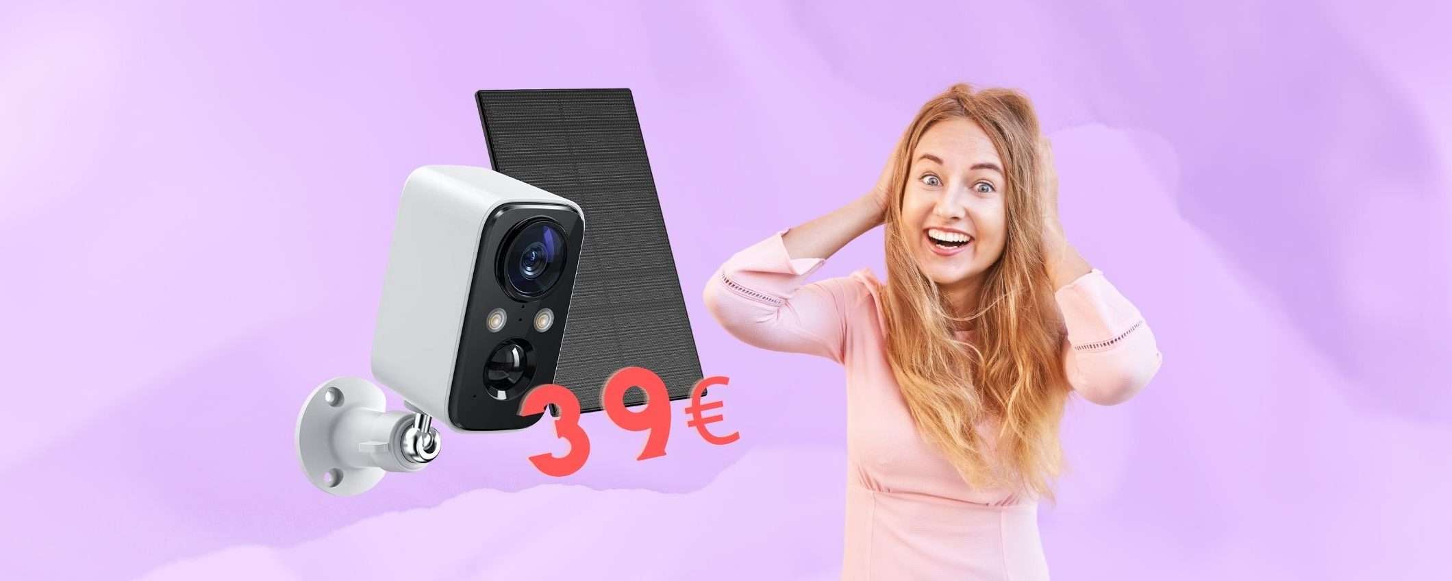 Videocamera WiFi con pannello solare, con il COUPON a 39€ Videocamera WiFi con pannello solare, con il COUPON a 39€