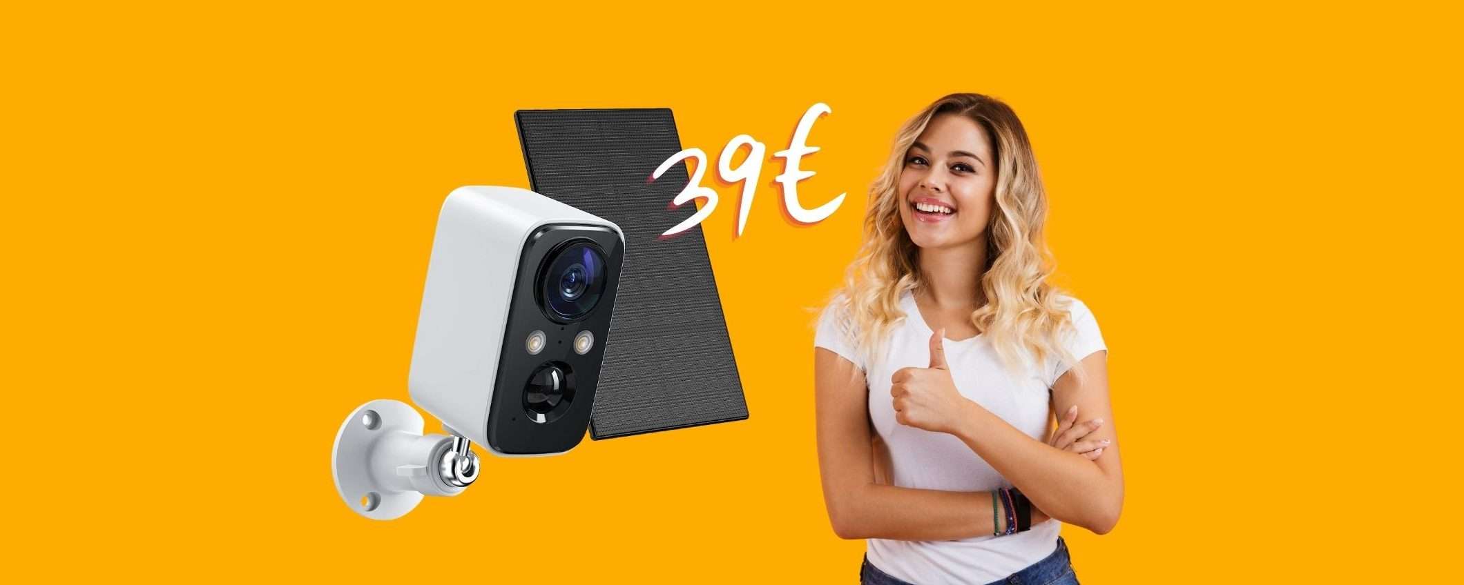 Videocamera WiFi con pannello solare al prezzo più BASSO di SEMPRE Videocamera WiFi con pannello solare al prezzo più BASSO di SEMPRE