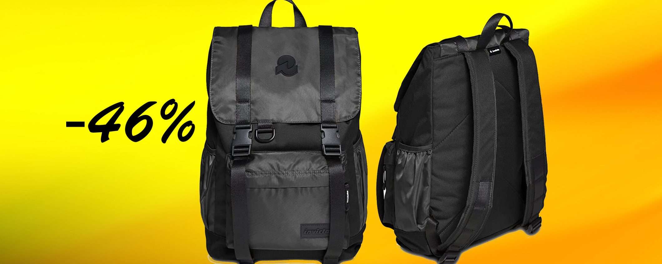 Zaino Invicta con tasca porta PC al prezzo BOMBA: sconto del 46% Zaino Invicta con tasca porta PC al prezzo BOMBA: sconto del 46%
