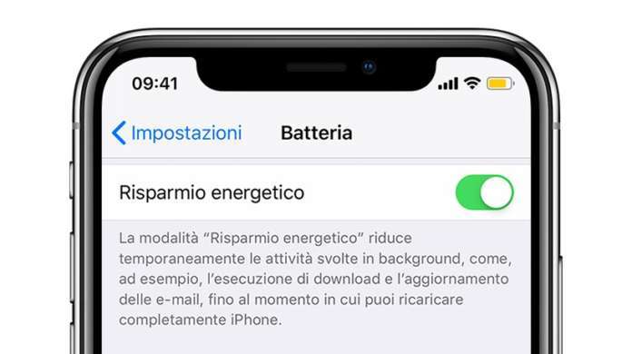 Risparmio batteria iPhone