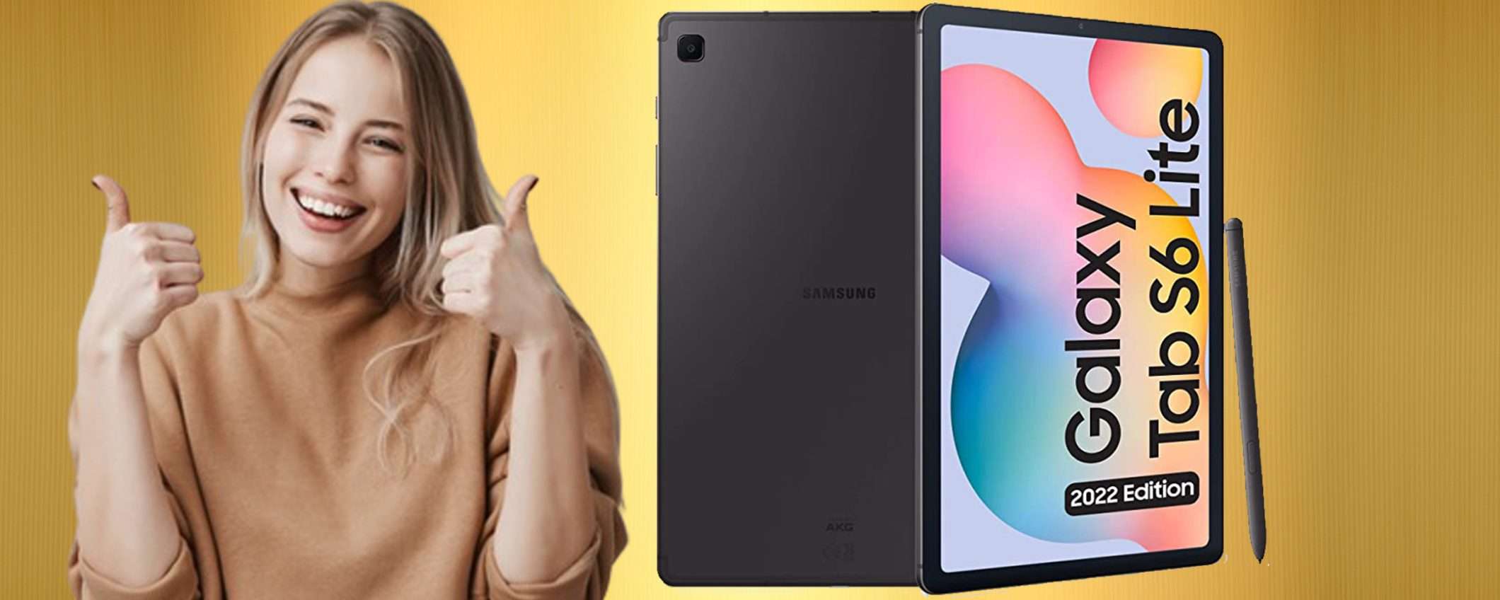 Galaxy Tab S6 Lite in offerta su Amazon: risparmi oltre 150€ Galaxy Tab S6 Lite in offerta su Amazon: risparmi oltre 150€
