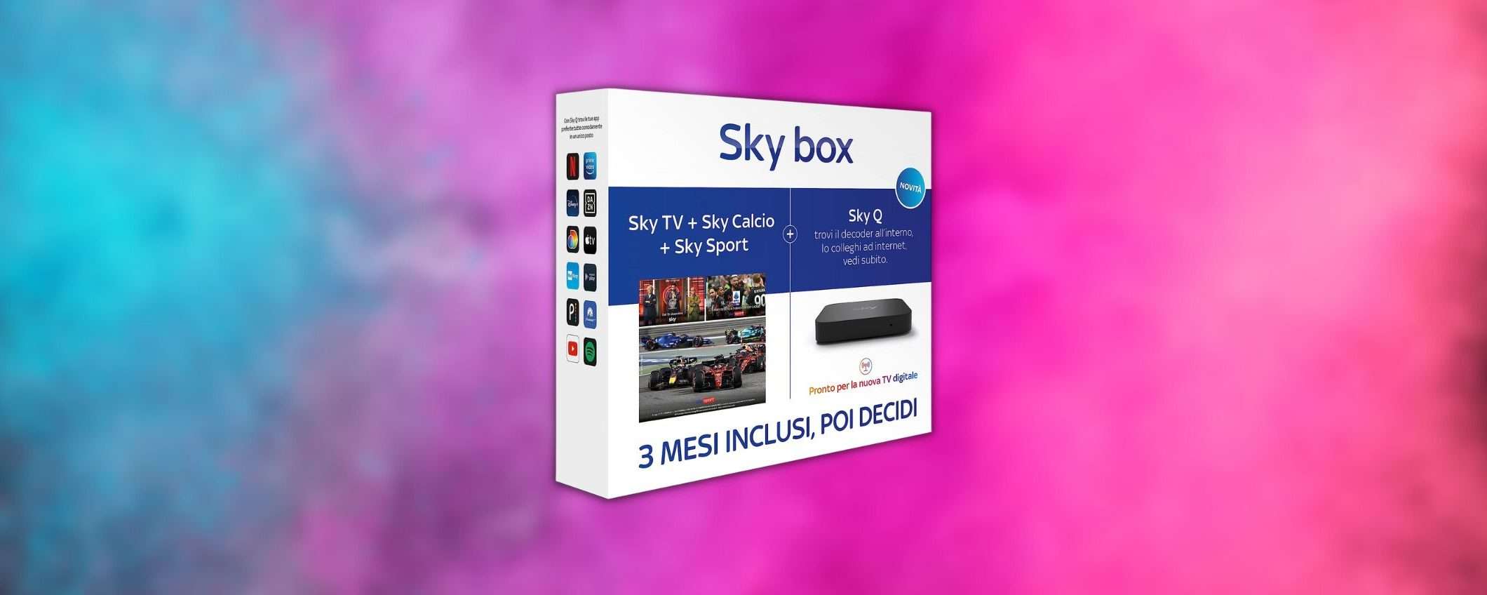 Sorpresa Amazon: lo Sky Box con TV, Calcio e Sport è in offerta a 27 euro Sorpresa Amazon: lo Sky Box con TV, Calcio e Sport è in offerta a 27 euro