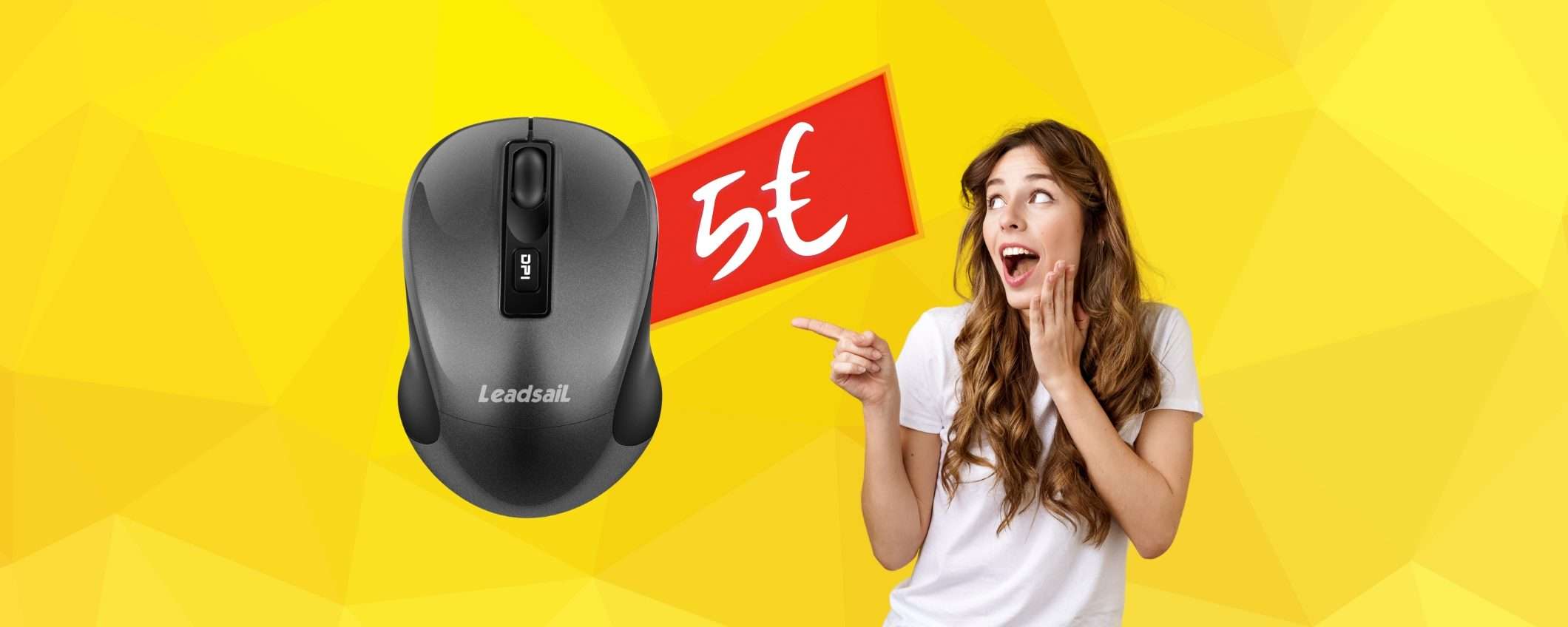Su Amazon ti bastano 5€ per avere un mouse wireless eccellente Su Amazon ti bastano 5€ per avere un mouse wireless eccellente