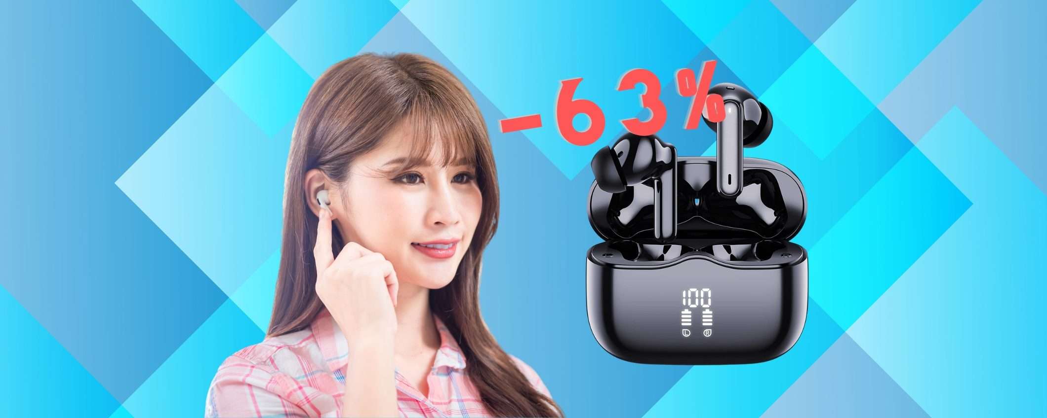 Questi auricolari Bluetooth sono di qualità e costano poco (-63%) Questi auricolari Bluetooth sono di qualità e costano poco (-63%)
