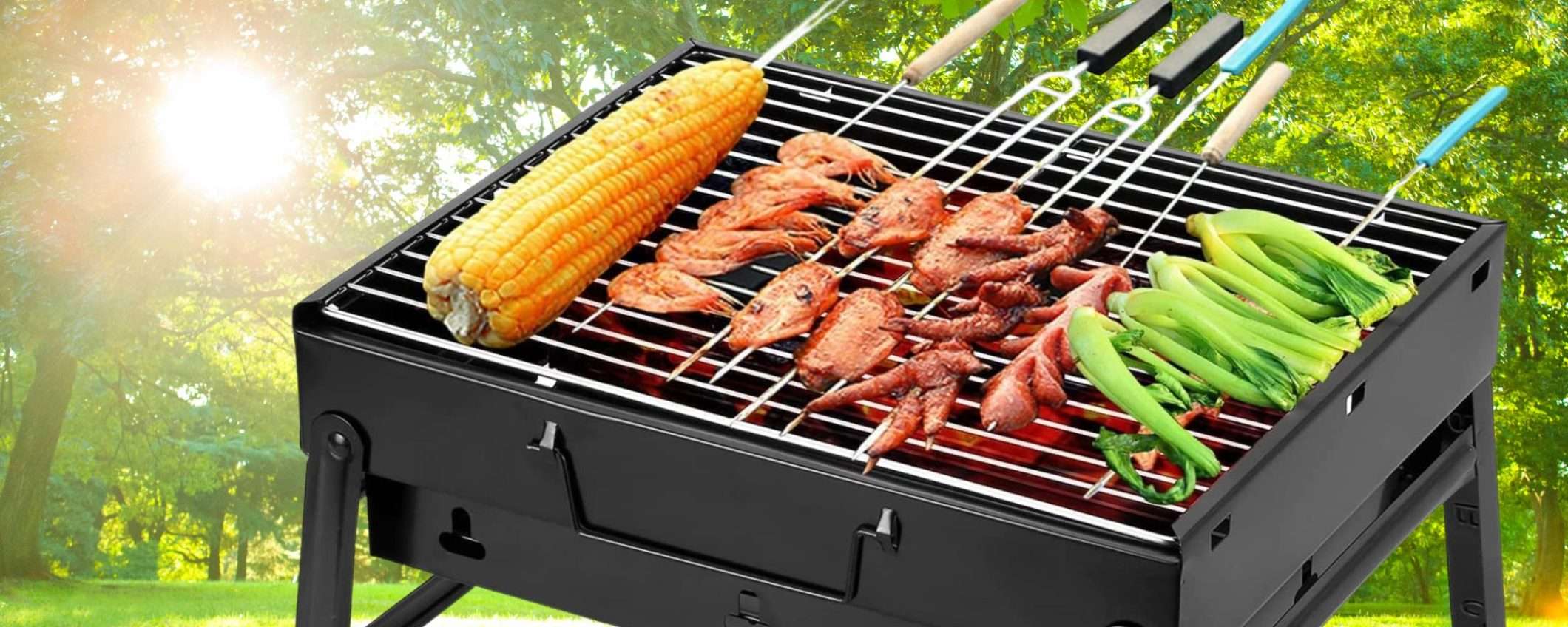 Barbecue portatile di ottima qualità a prezzo GRIGLIATO su Amazon (21€) Barbecue portatile di ottima qualità a prezzo GRIGLIATO su Amazon (21€)