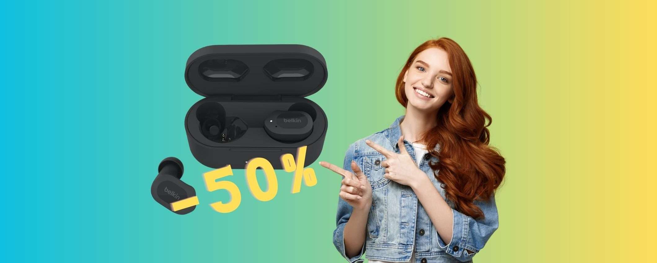 Belkin lancia la BOMBA: solo 29€ per questi auricolari wireless (-50%) Belkin lancia la BOMBA: solo 29€ per questi auricolari wireless (-50%)