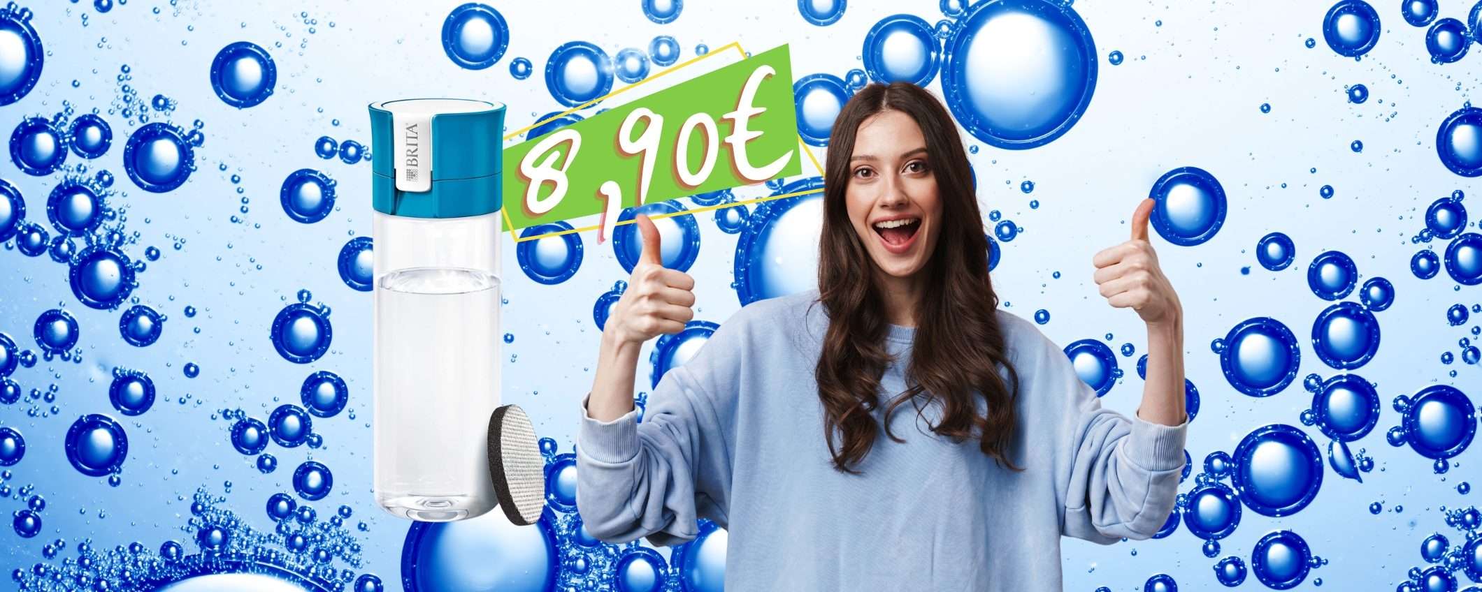 BRITA: bevi l'acqua buona e sana con la borraccia filtrante a 8,90€ BRITA: bevi l'acqua buona e sana con la borraccia filtrante a 8,90€