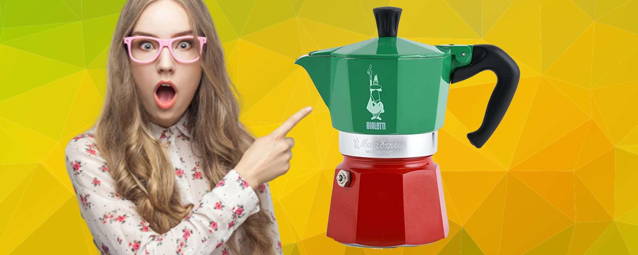 Caffettiera Bialetti Moka Express Tricolore: sconto TOP del 35% (Amazon) Caffettiera Bialetti Moka Express Tricolore: sconto TOP del 35% (Amazon)