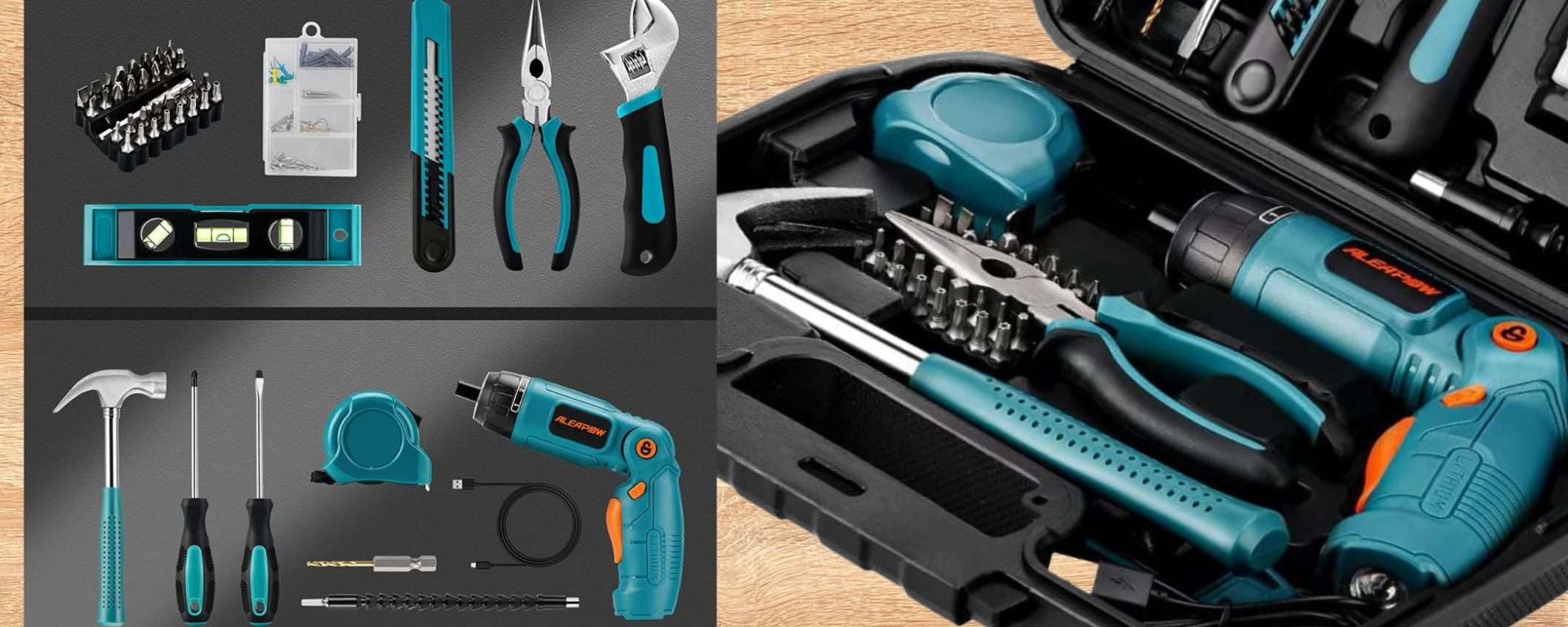 Cassetta attrezzi 11 in 1 con avvitatore elettrico a 35€: sconto BOMBA (-40%) Cassetta attrezzi 11 in 1 con avvitatore elettrico a 35€: sconto BOMBA (-40%)
