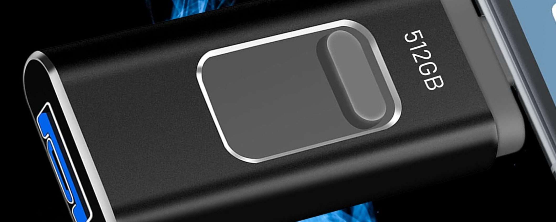 Amazon, BOMBA FOLLE a 23€: chiavetta 512GB per smartphone, tablet e PC Amazon, BOMBA FOLLE a 23€: chiavetta 512GB per smartphone, tablet e PC