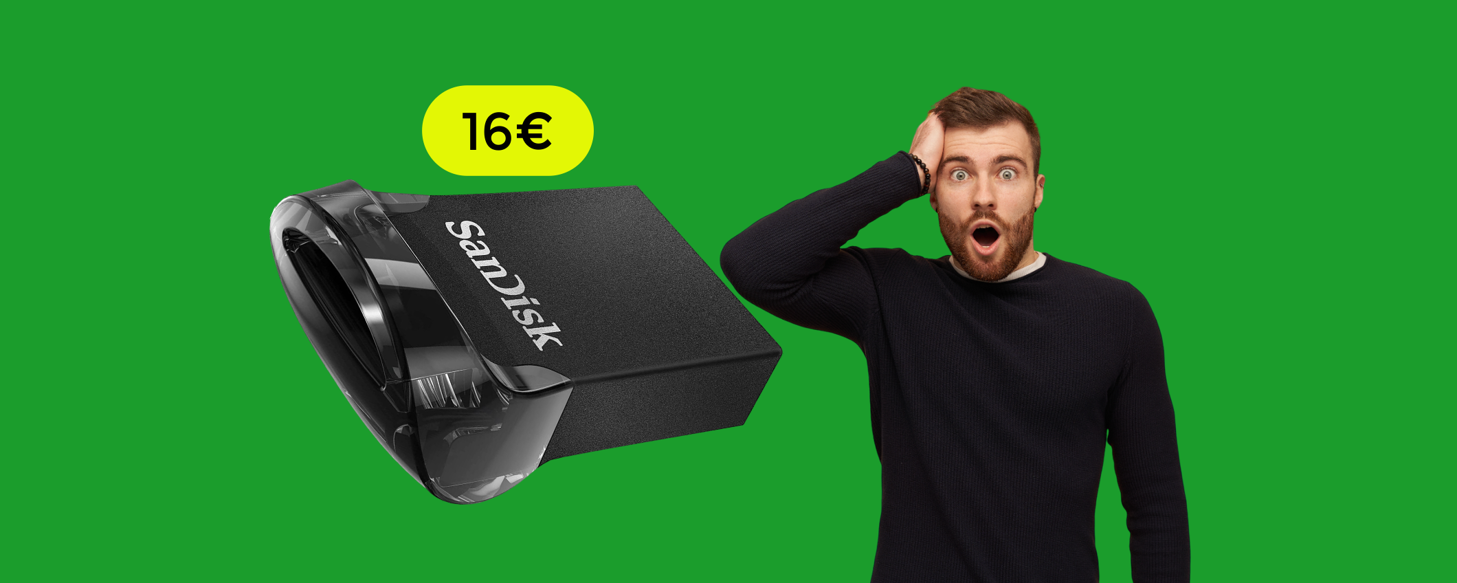 Chiavetta USB 128GB, piccola solo nella forma: un PORTENTO a 16€