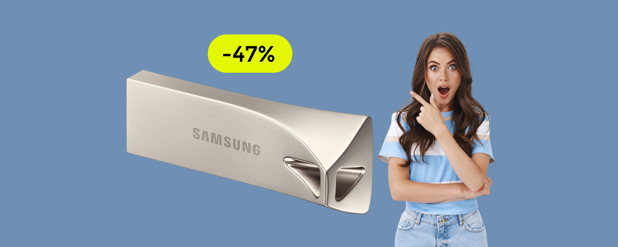 Chiavetta USB 64GB a quasi METÀ PREZZO: la porti a casa con 14€