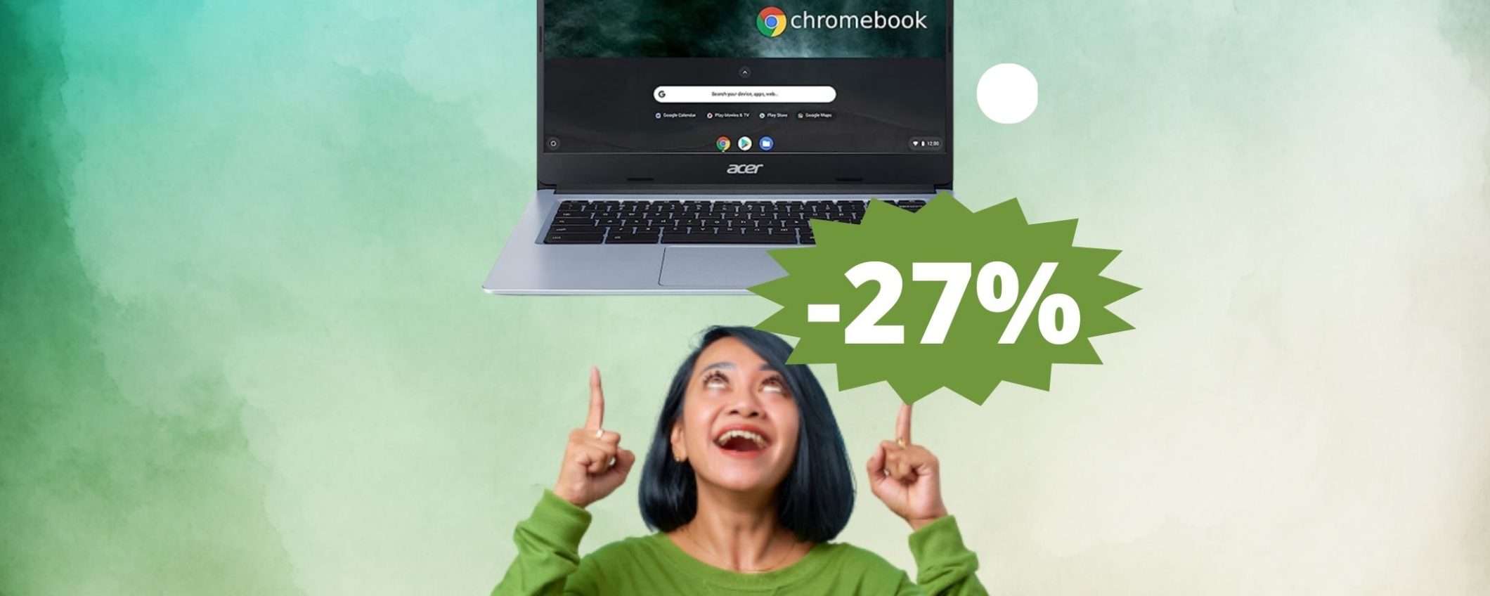 Acer Chromebook: il laptop moderno e leggero in sconto su Amazon Acer Chromebook: il laptop moderno e leggero in sconto su Amazon