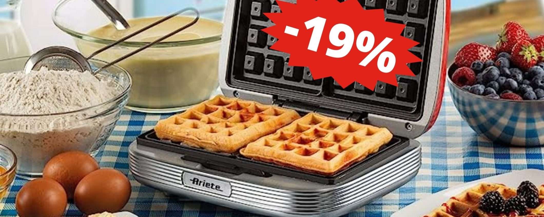 Ariete Waffle Maker: fantastica promozione su Amazon Ariete Waffle Maker: fantastica promozione su Amazon