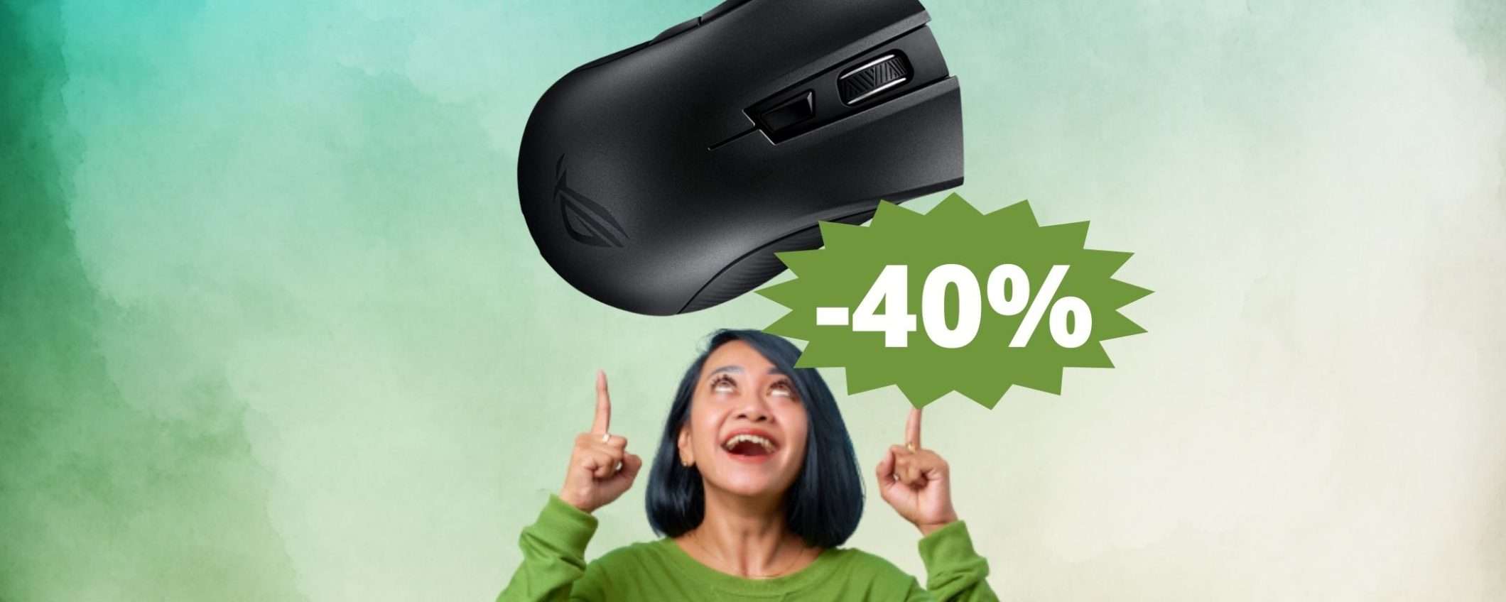 ASUS ROG Strix Carry: mouse da gaming wireless in super sconto ASUS ROG Strix Carry: mouse da gaming wireless in super sconto