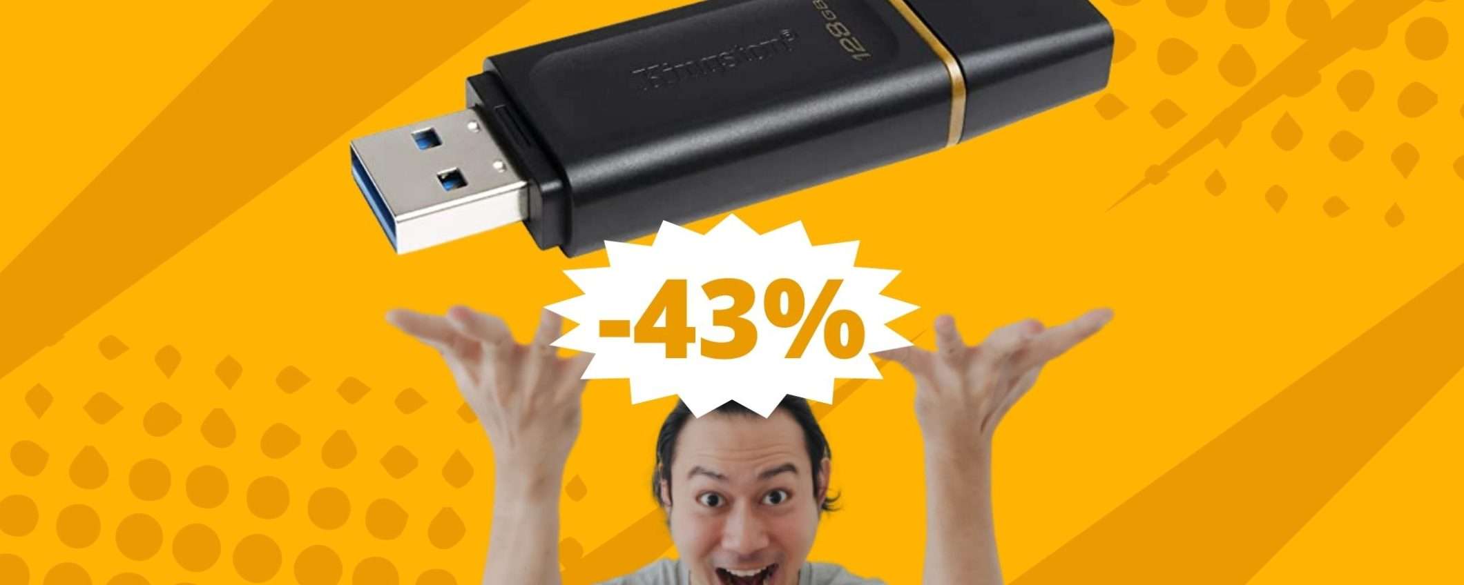 Chiavetta USB Kingston: la più venduta su Amazon ad un prezzo FOLLE Chiavetta USB Kingston: la più venduta su Amazon ad un prezzo FOLLE