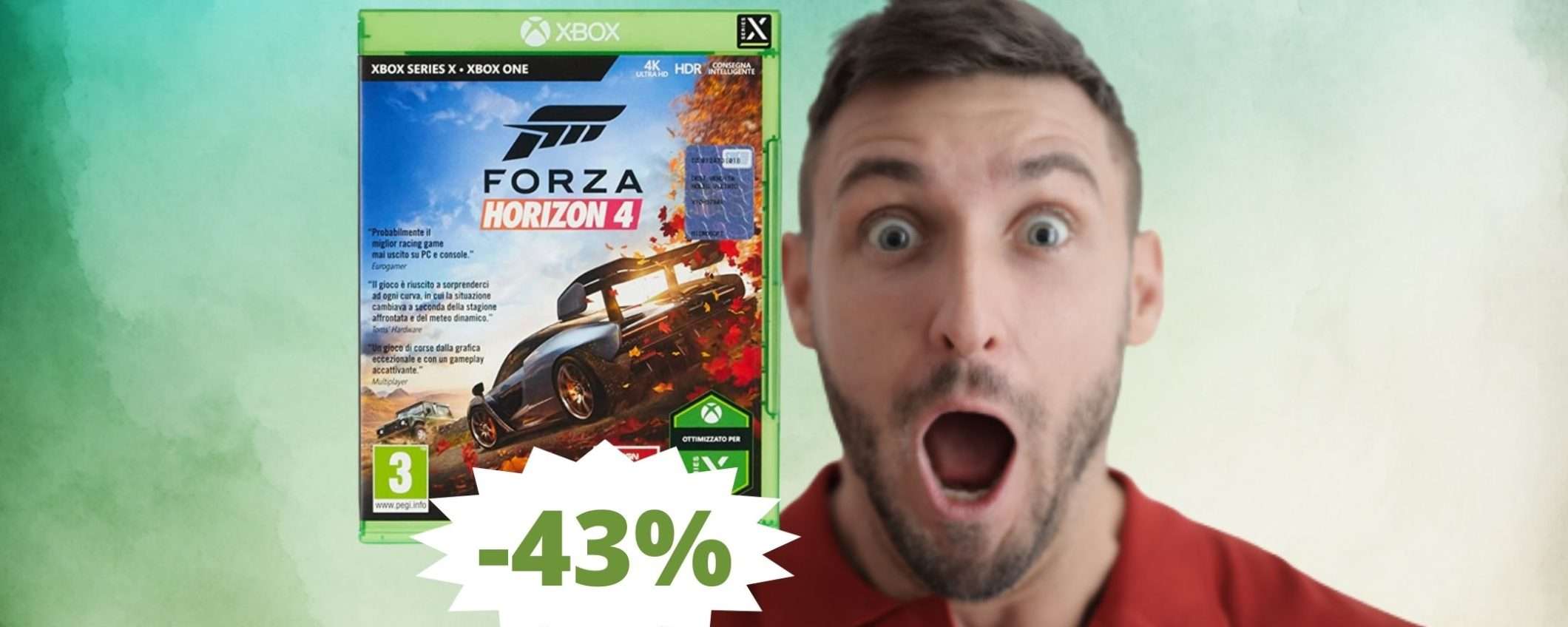 Forza Horizon 4 Xbox: sconto FOLLE del 43% su Amazon Forza Horizon 4 Xbox: sconto FOLLE del 43% su Amazon