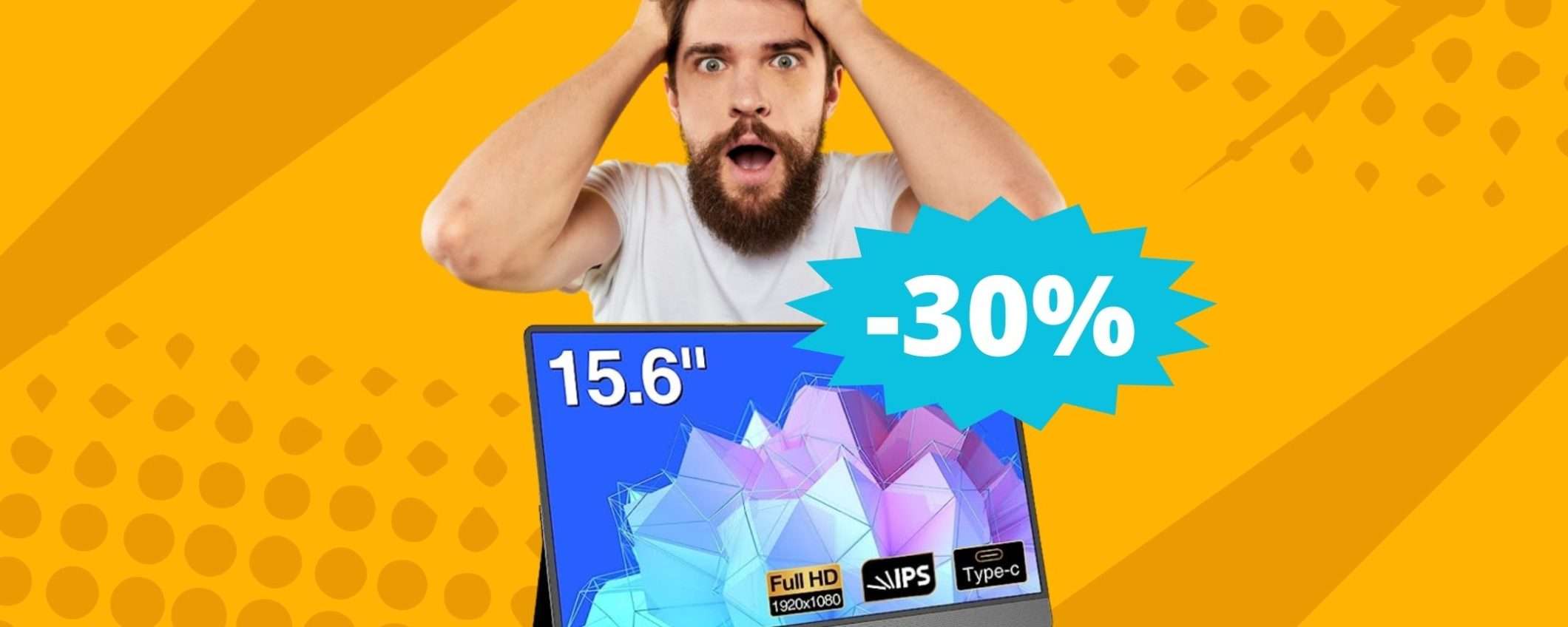 Monitor portatile: il più venduto su Amazon, oggi con lo sconto del 30% Monitor portatile: il più venduto su Amazon, oggi con lo sconto del 30%