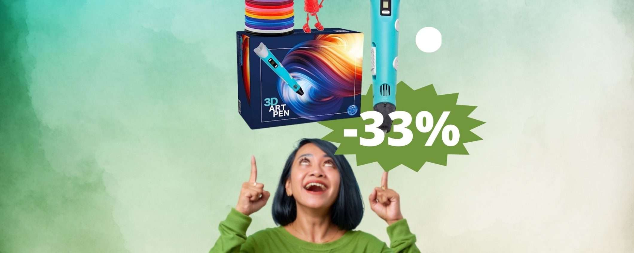 Penna 3D: la più venduta su Amazon, oggi in super sconto Penna 3D: la più venduta su Amazon, oggi in super sconto