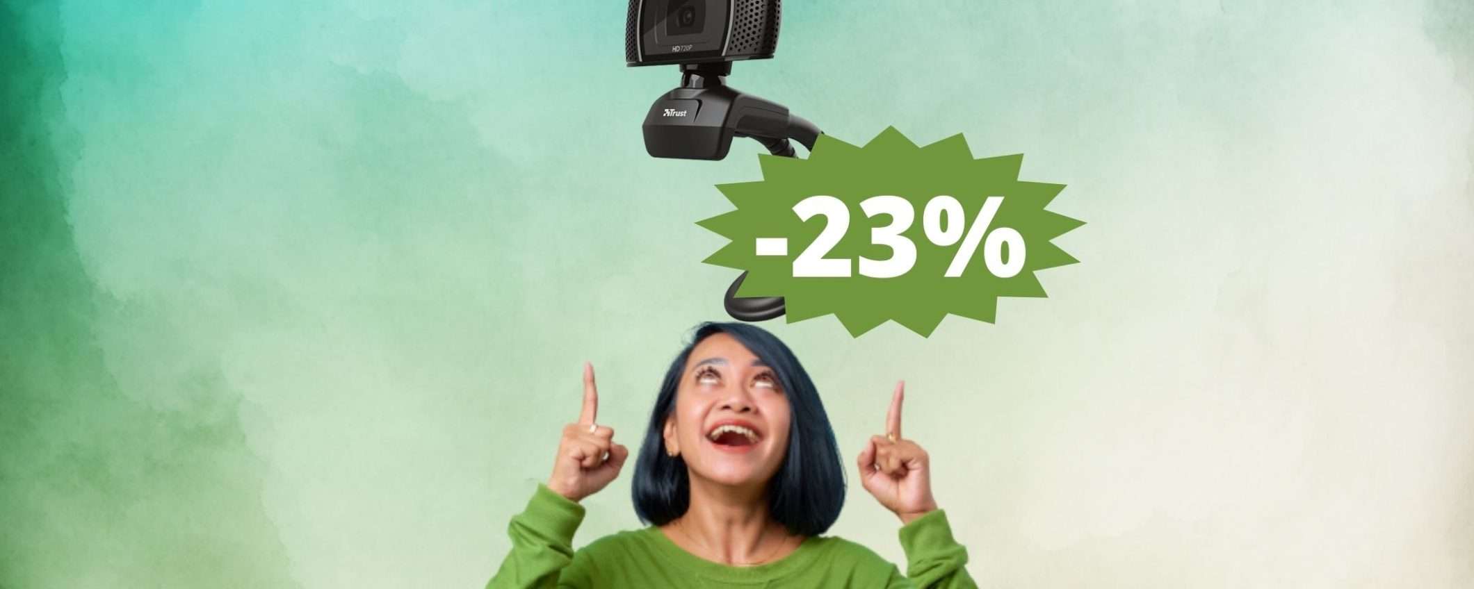 Trust HD Trino: la webcam essenziale in super sconto Trust HD Trino: la webcam essenziale in super sconto