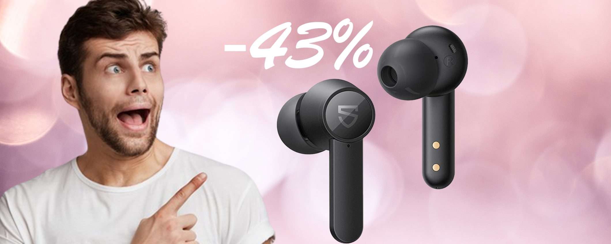 Cuffie Bluetooth 5.0 con ricarica wireless: sconto FOLLE del 43% Cuffie Bluetooth 5.0 con ricarica wireless: sconto FOLLE del 43%
