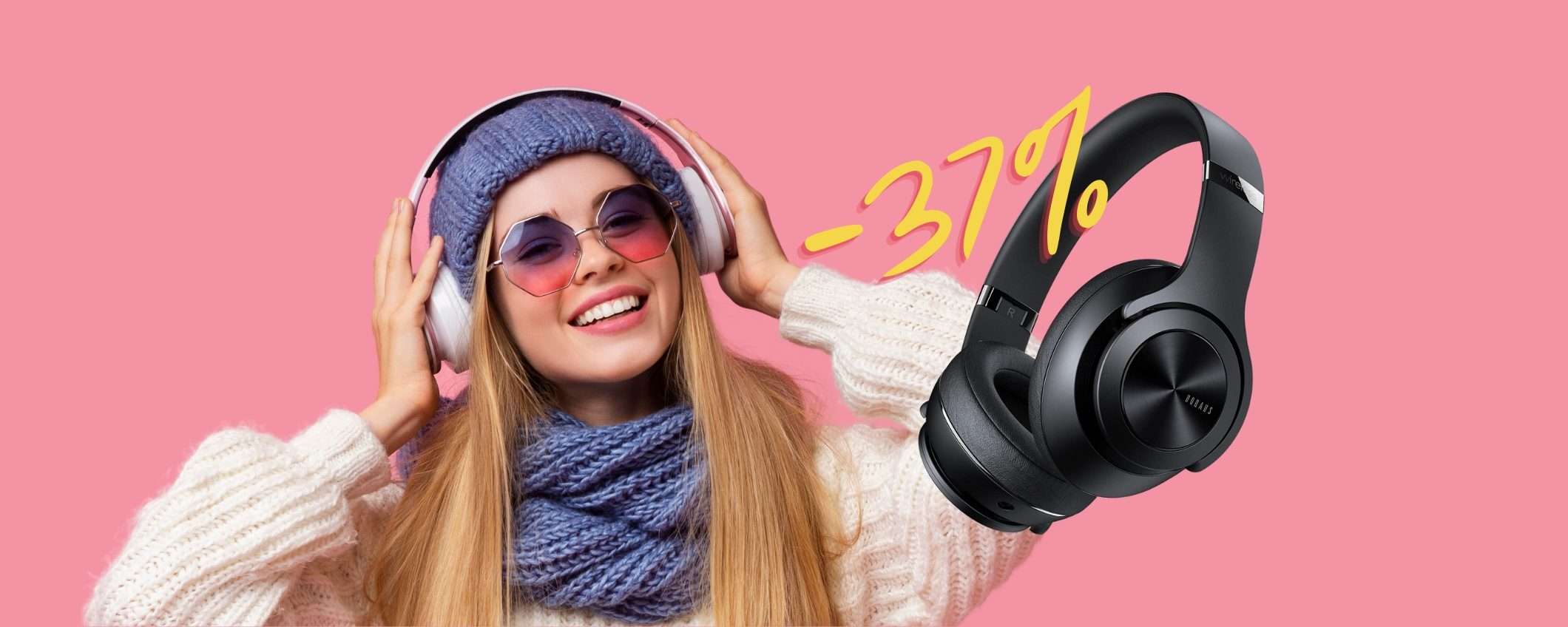 Cuffie Wireless con 3 modalità di EQ e autonomia di 40 ore (-37%) Cuffie Wireless con 3 modalità di EQ e autonomia di 40 ore (-37%)