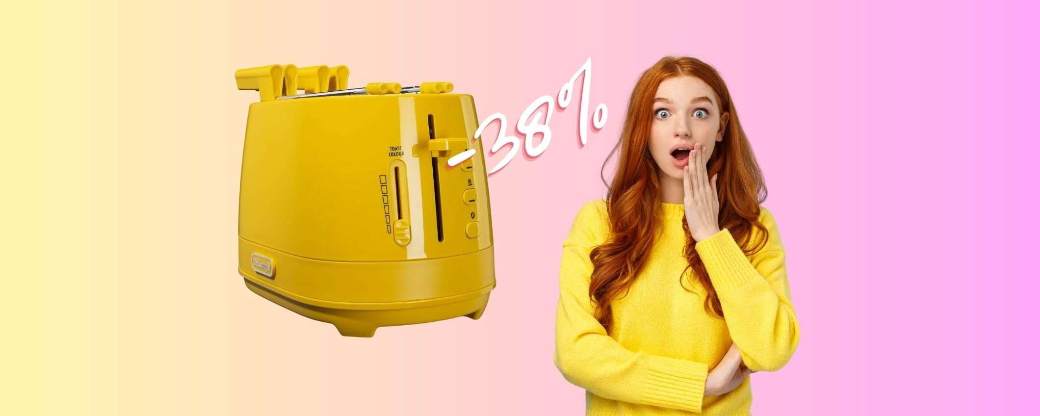 De'Longhi WOW: tostapane con pinze moderno e potente (-38%) De'Longhi WOW: tostapane con pinze moderno e potente (-38%)