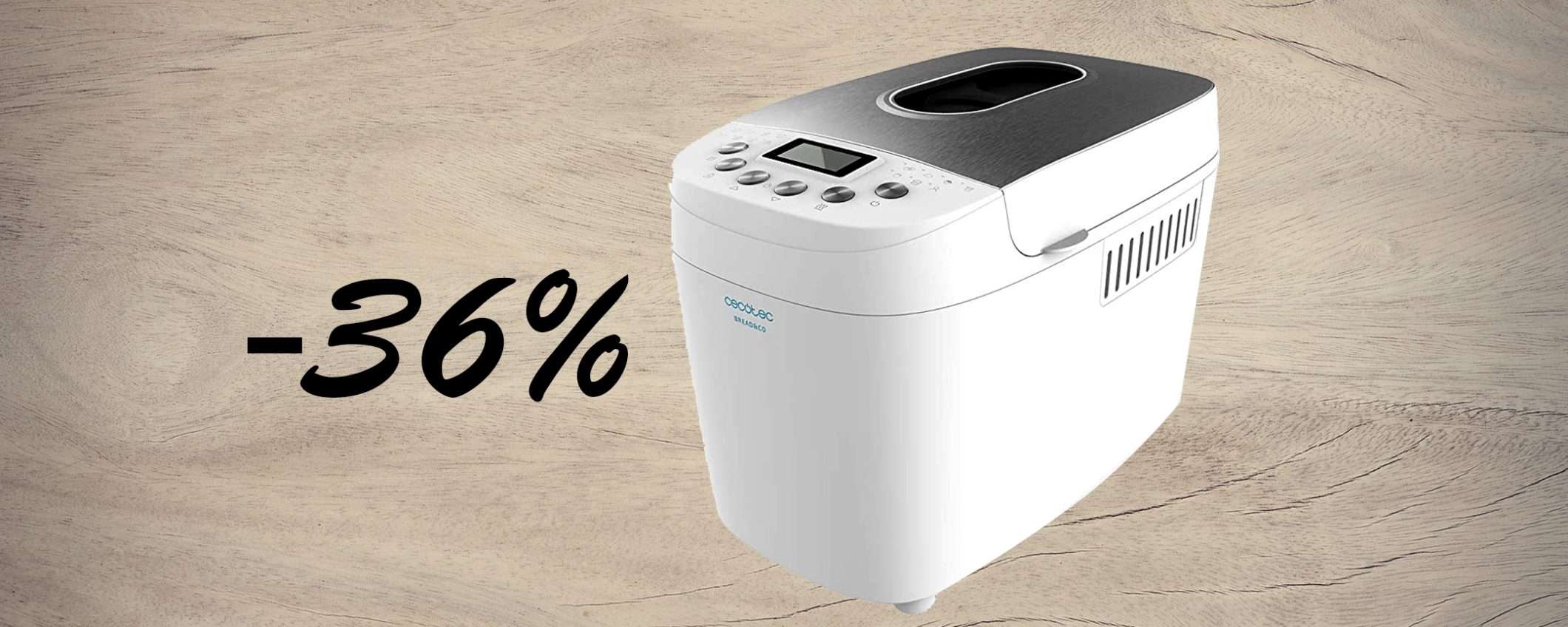 Eccezionale macchina del pane con sconto TOP del 36%: IMPERDIBILE Eccezionale macchina del pane con sconto TOP del 36%: IMPERDIBILE