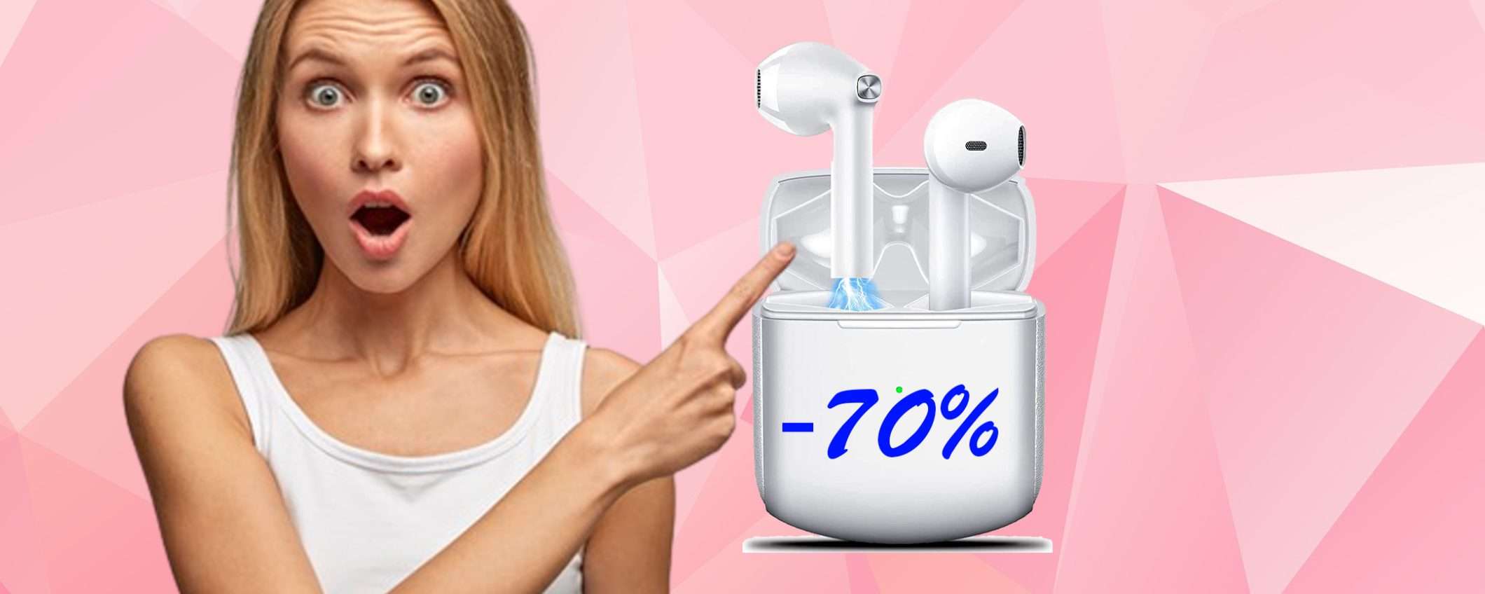 Eccezionali cuffie Bluetooth 5.3 in sconto SHOCK su Amazon (-70%) Eccezionali cuffie Bluetooth 5.3 in sconto SHOCK su Amazon (-70%)